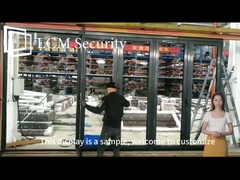 ประตูพับกระจกอลูมิเนียมแนวราบ ประตูพับสองชั้นกระจกคู่